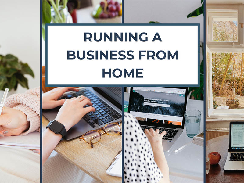 Sign Running A Business from Home - LeMay and Company